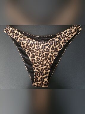 XXL Victoria's Secret Swim Brazilian Bikini Bottom True Cat Leopard